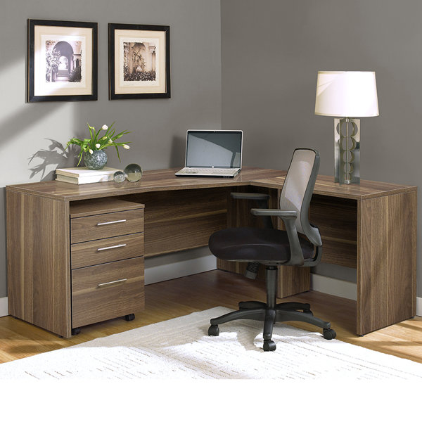 Haaken Furniture Pro X Corner LShape Executive Desk Wayfair